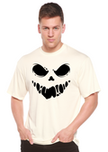 Camiseta gráfica de manga corta de bambú-viscosa/algodón orgánico "Halloween Boo" para hombre