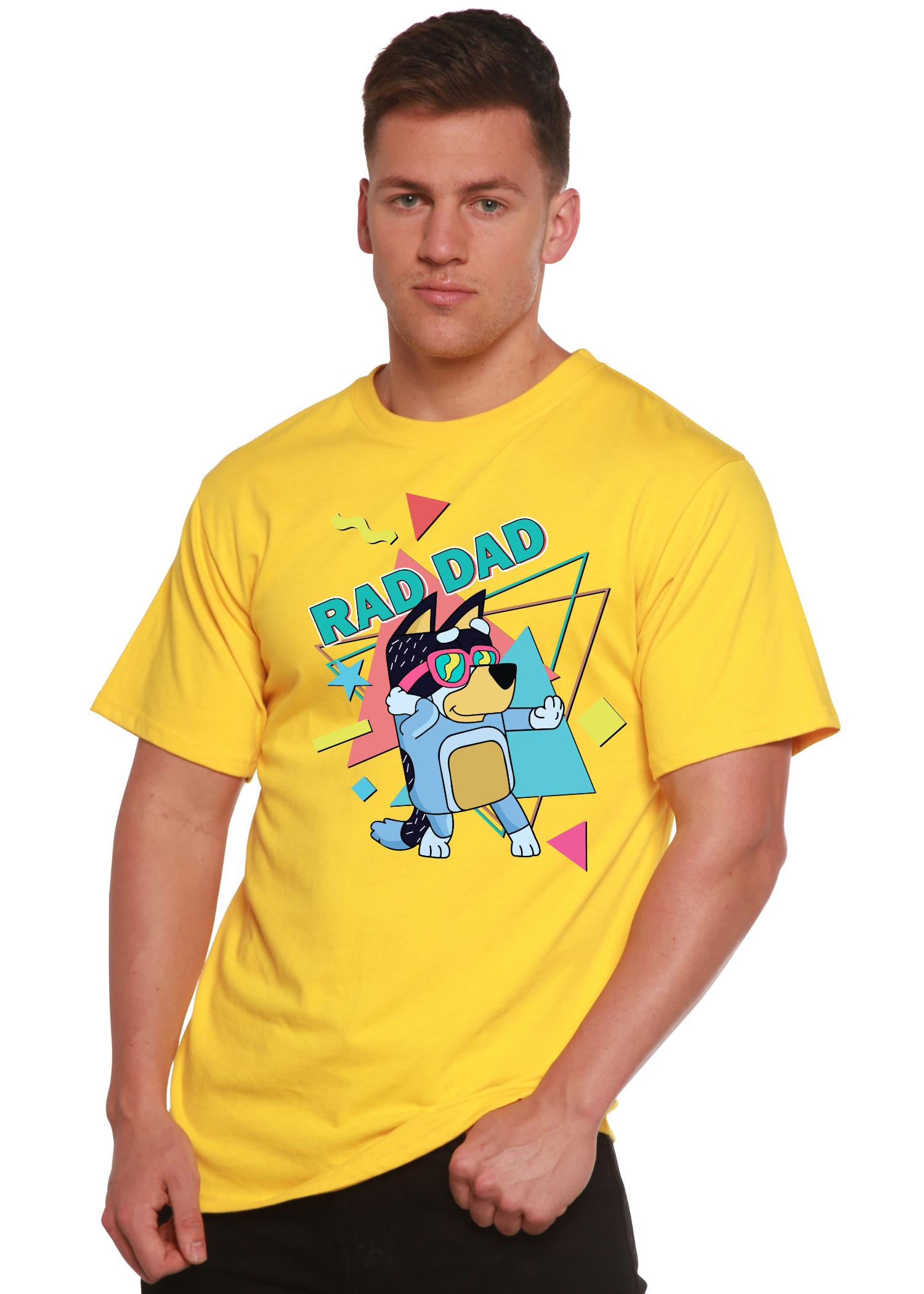 Camiseta gráfica de manga corta para hombre Rad Dad Bluey de bambú