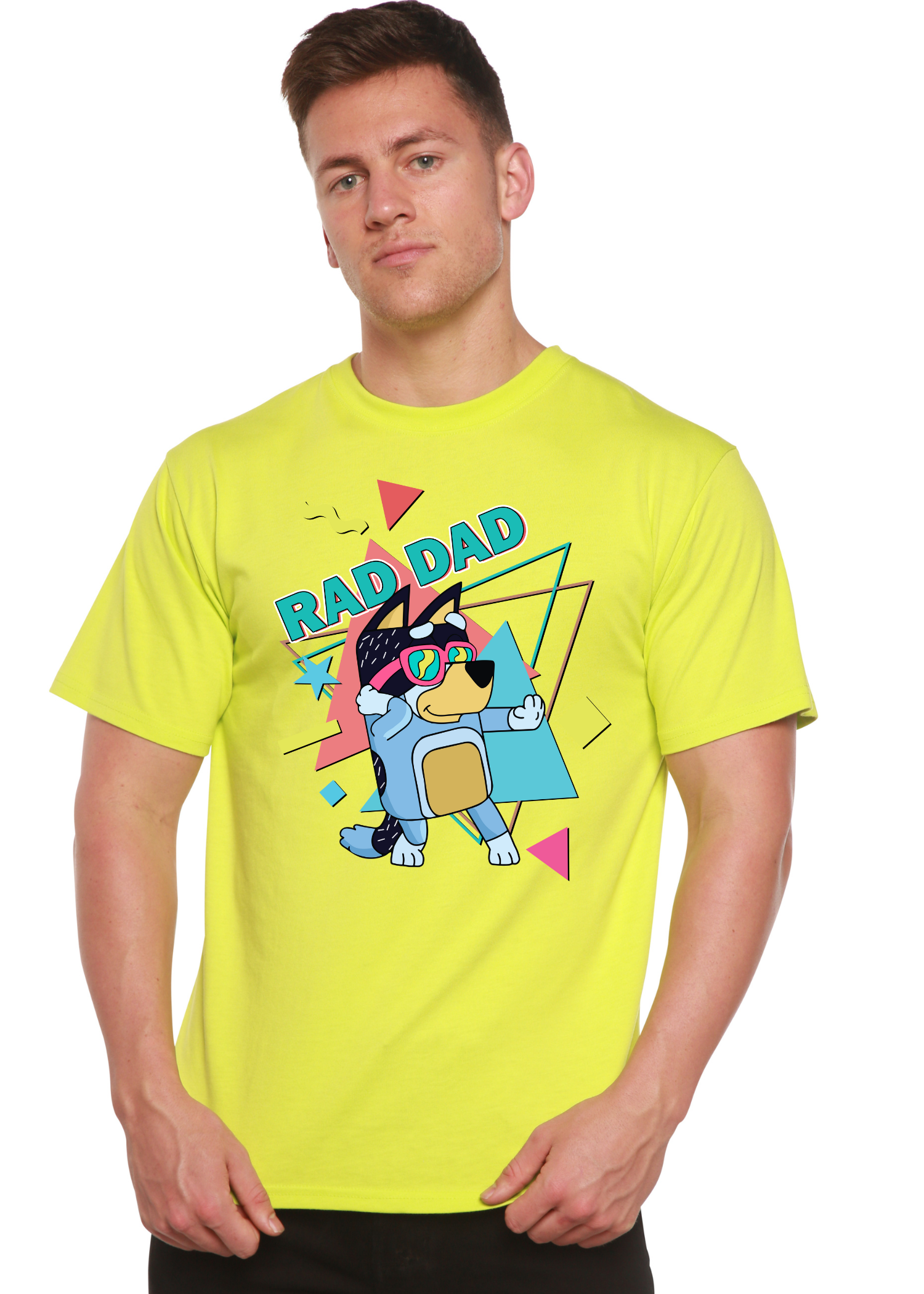 Camiseta gráfica de manga corta para hombre Rad Dad Bluey de bambú
