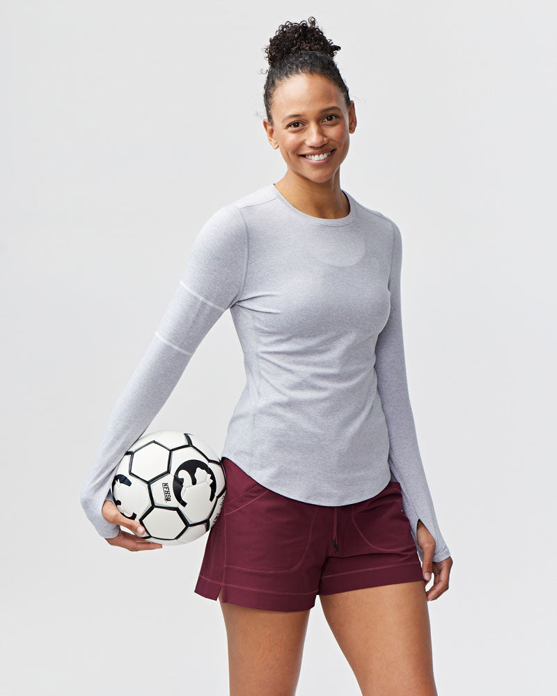 Top deportivo de manga larga Foudy para mujer