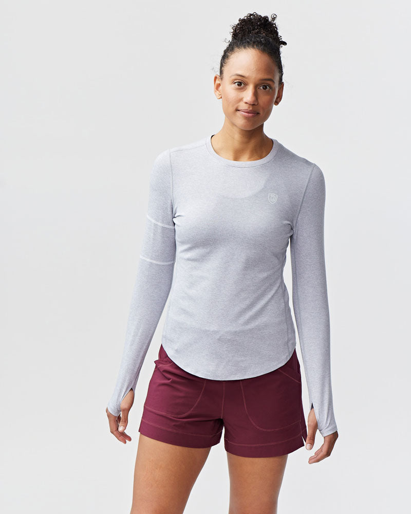 Top deportivo de manga larga Foudy para mujer