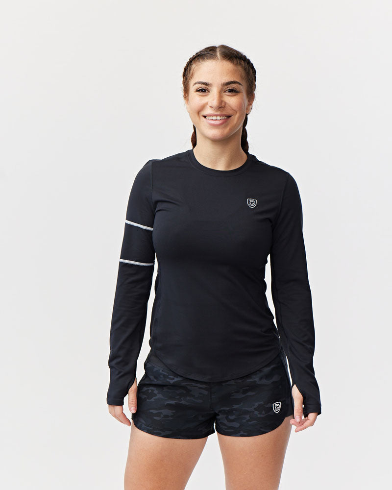 Top deportivo de manga larga Foudy para mujer