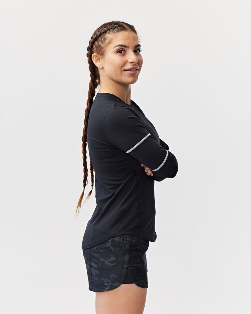 Top deportivo de manga larga Foudy para mujer
