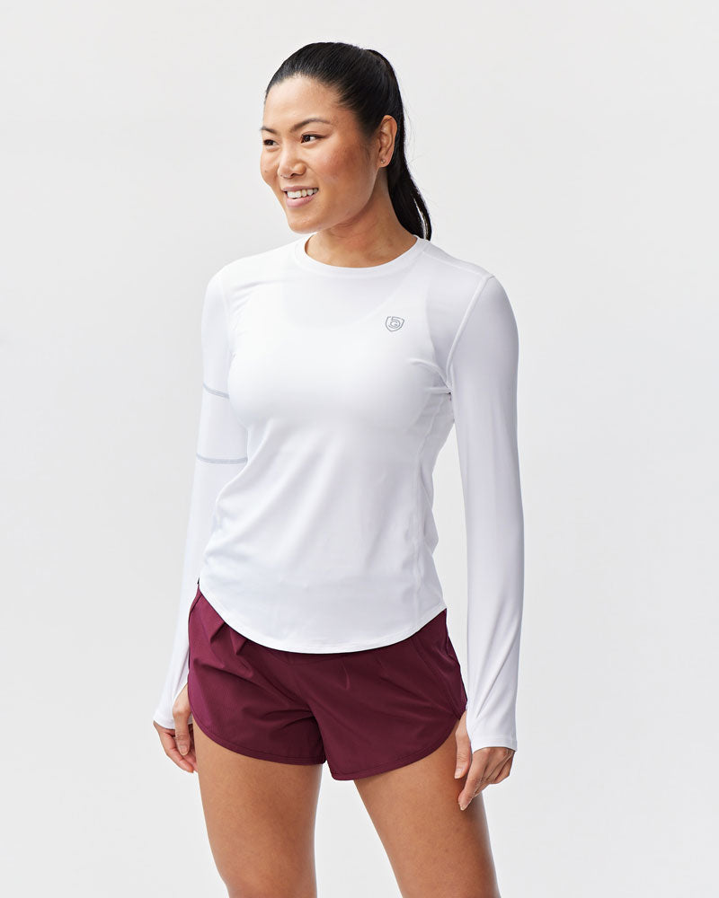 Top deportivo de manga larga Foudy para mujer