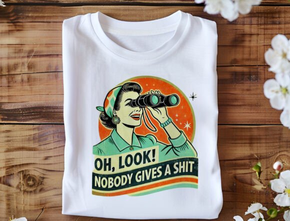 Camiseta gráfica unisex divertida Retro Mujer de bambú/algodón