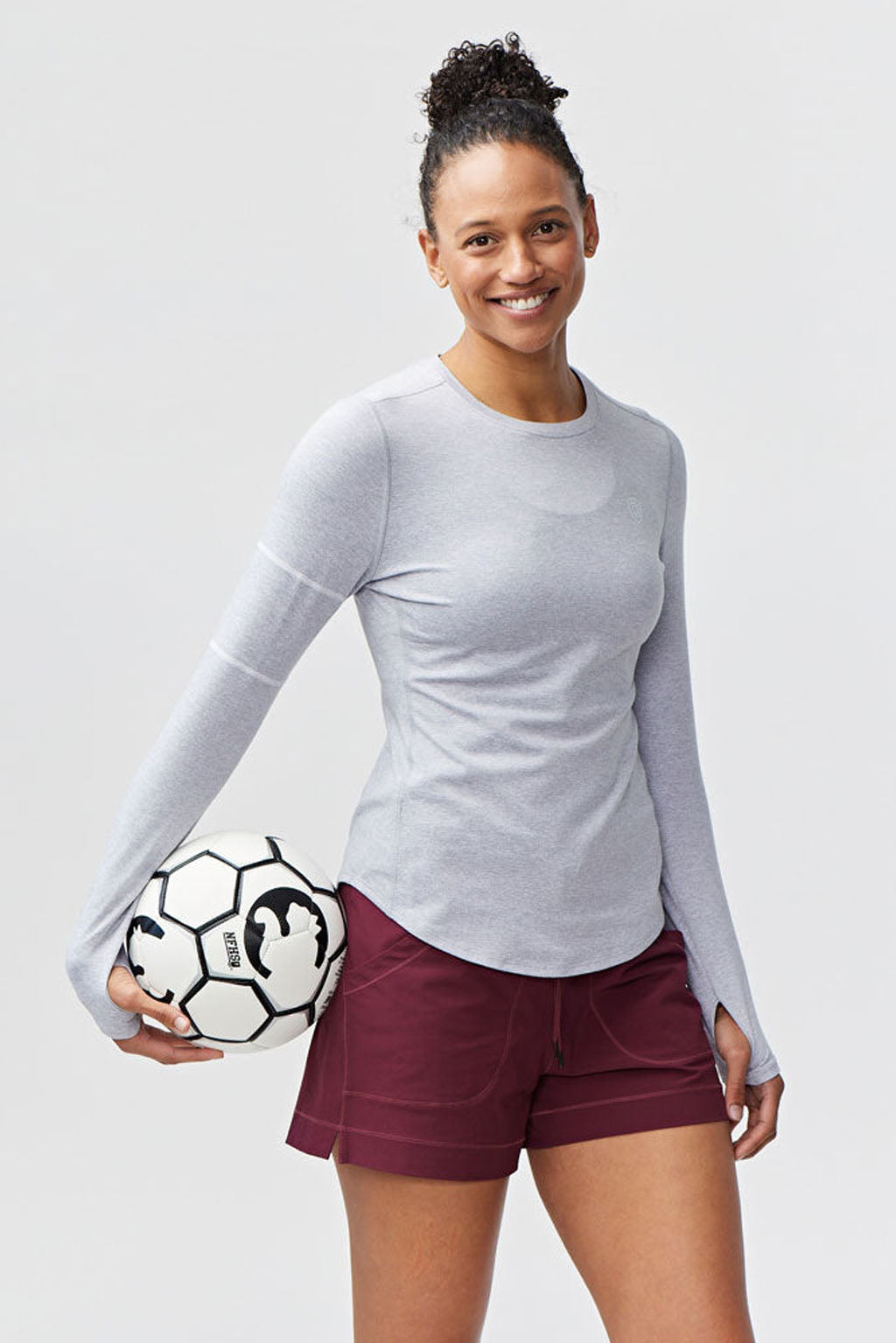 Top deportivo de manga larga Foudy para mujer